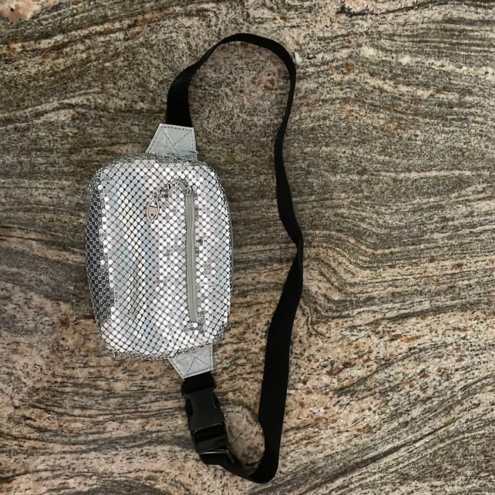 Vintage Silver Mesh Belt Bag